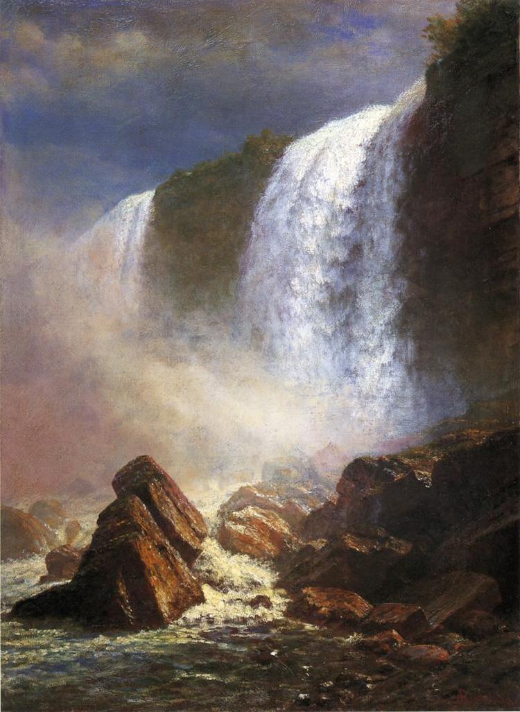 Albert Bierstadt Oil Painting Falls of Niagara from Below